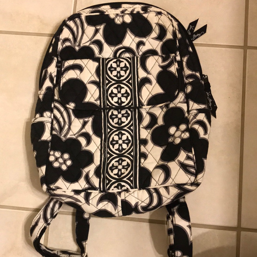Vera Bradley Black and White Backpack-style purse!